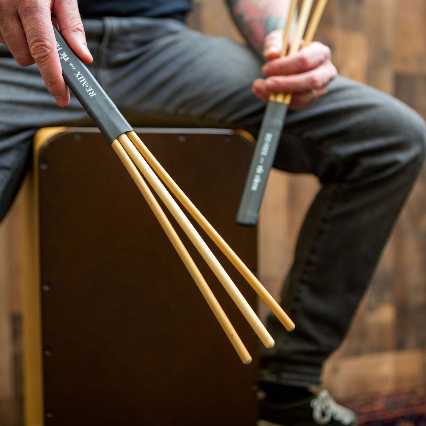 Escobillas Vic Firth RE·MIX RM4 - rattan/birch