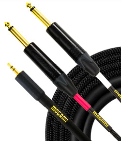 Cable 3.5mm TRS a TS 1/4" mono dual MOGAMI GOLD 3.5 2 TS 03
