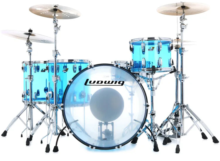 Batería Ludwig Vistalite ZEP - shell pack, 14/16/18/14/26 - con tarola