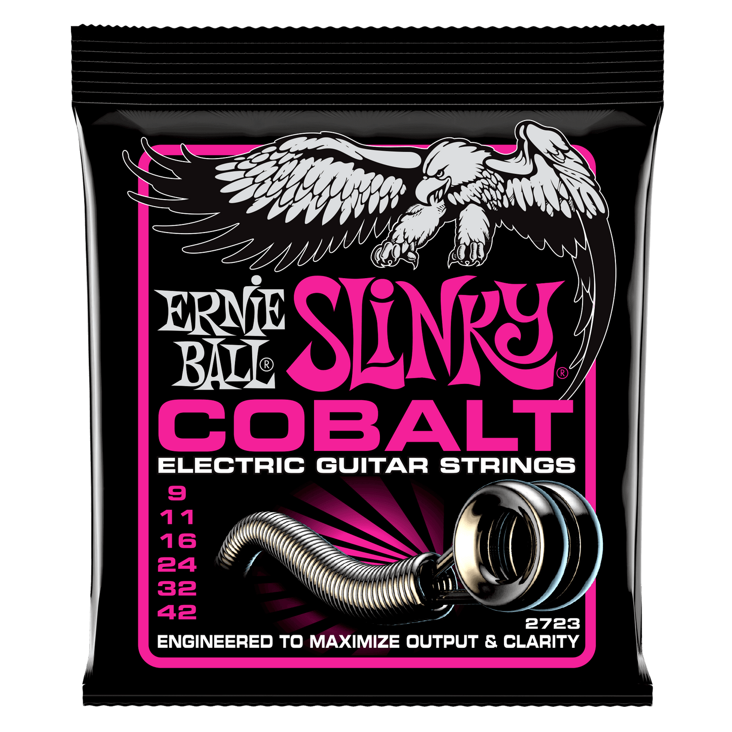 Juego de cuerdas para guitarra eléctrica Ernie Ball Slinky Cobalt 2723 - calibre 9-42