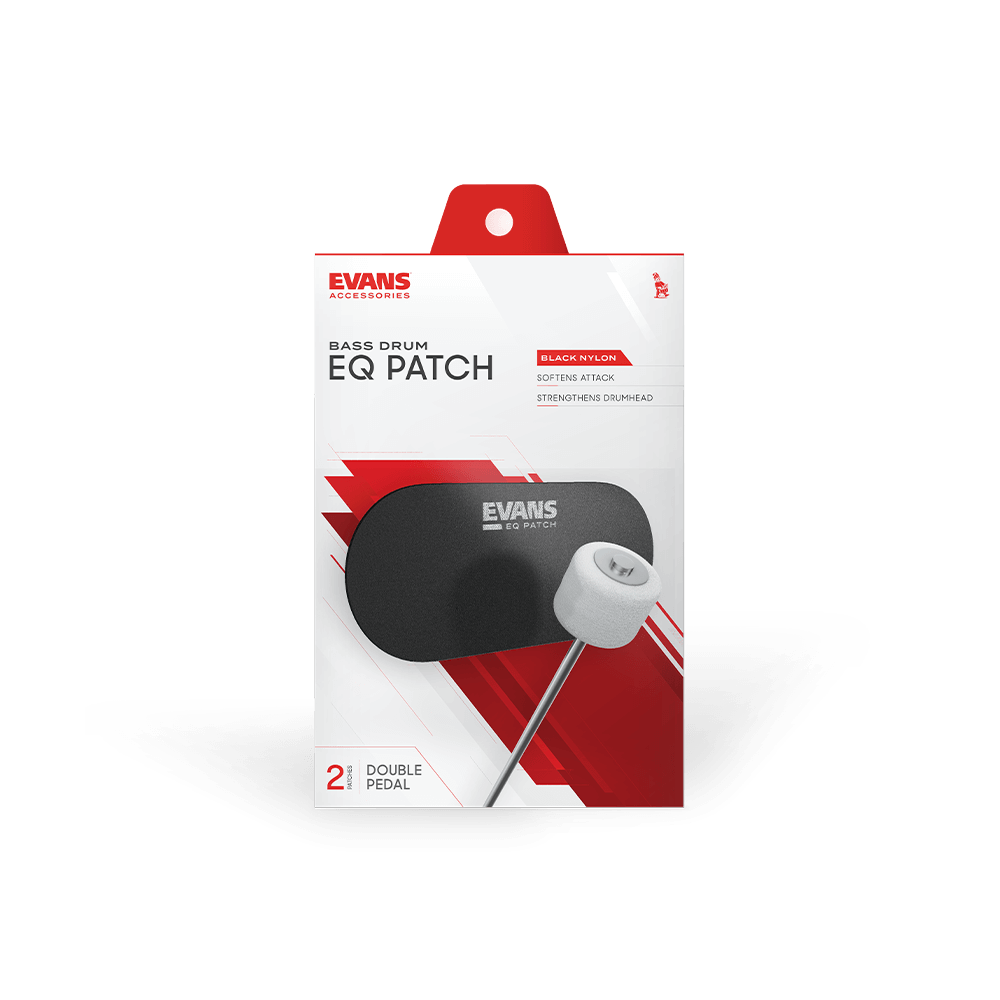 Protector para parche de bombo Evans EQ PATCH EQPB2 - doble, nylon negro - Demo