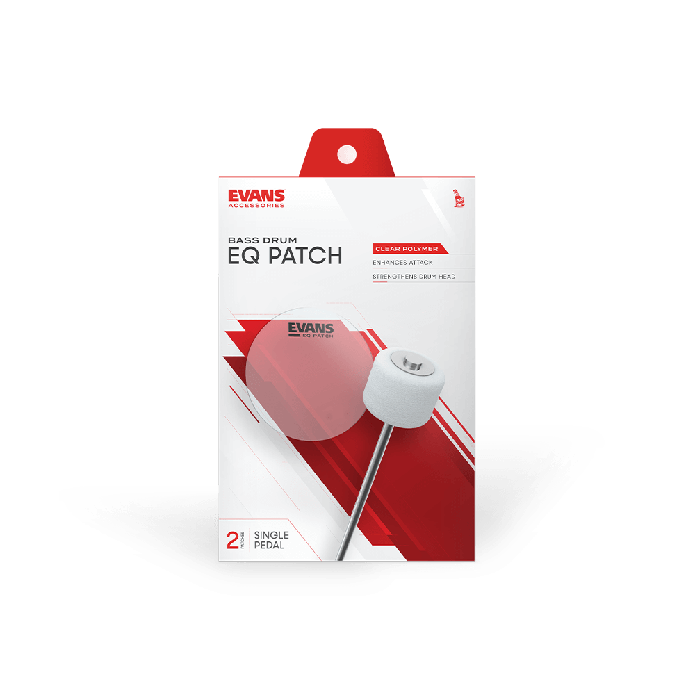 Protector para parche de bombo Evans EQ PATCH EQPB2 - doble, nylon negro - Demo