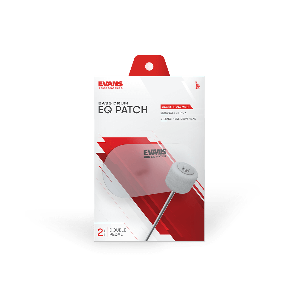 Protector para parche de bombo Evans EQ PATCH EQPB2 - doble, nylon negro - Demo