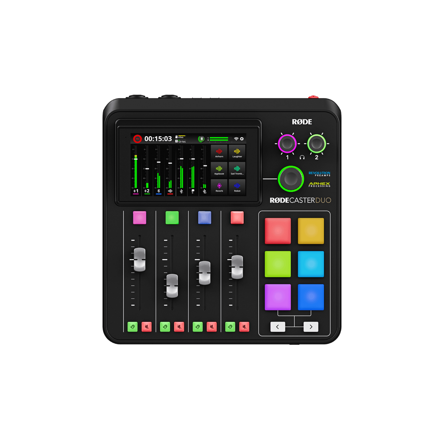 Estudio integrado de producción de audio RODECaster Duo