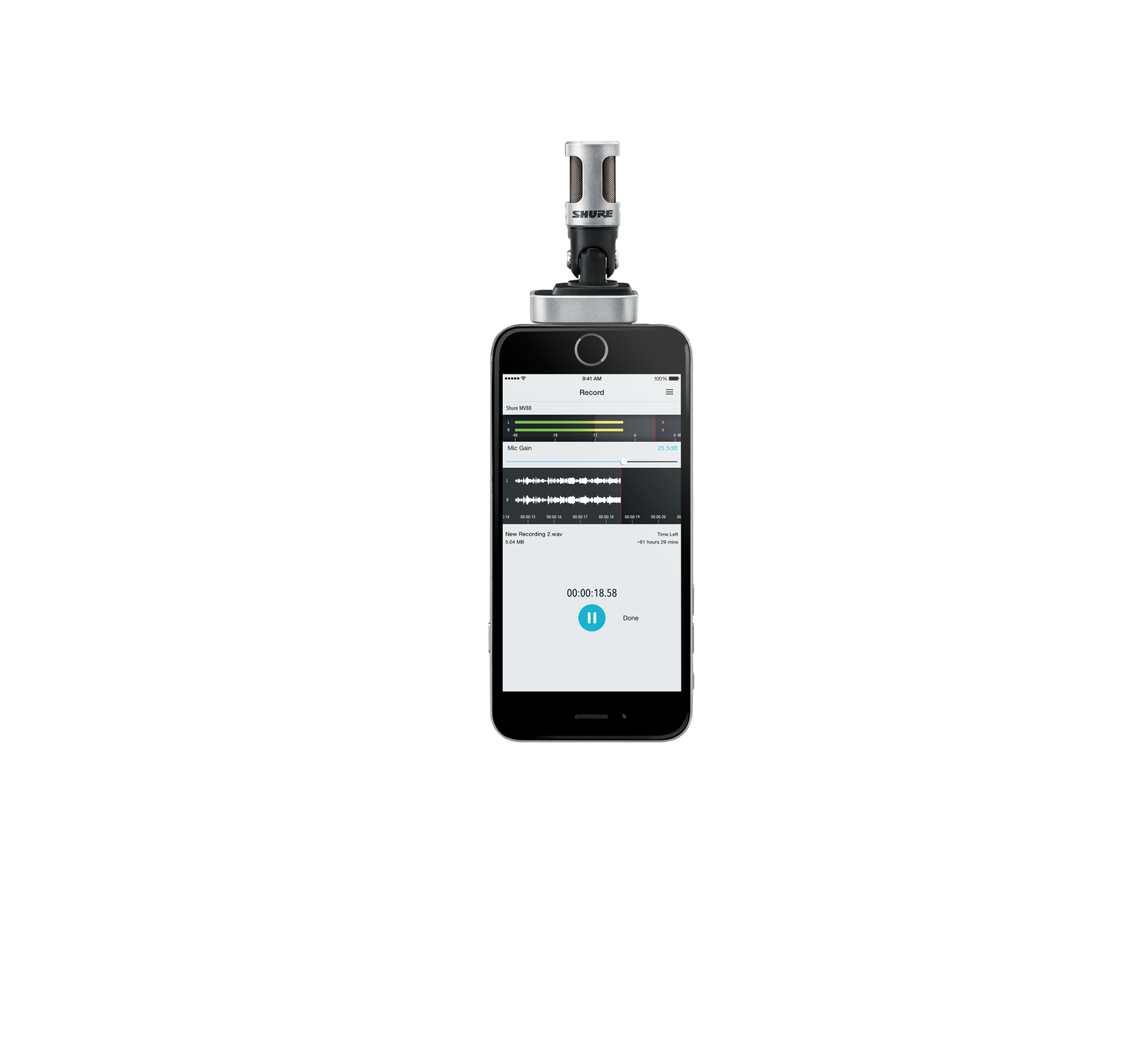 Micrófono de condensador digital estéreo Shure MV88