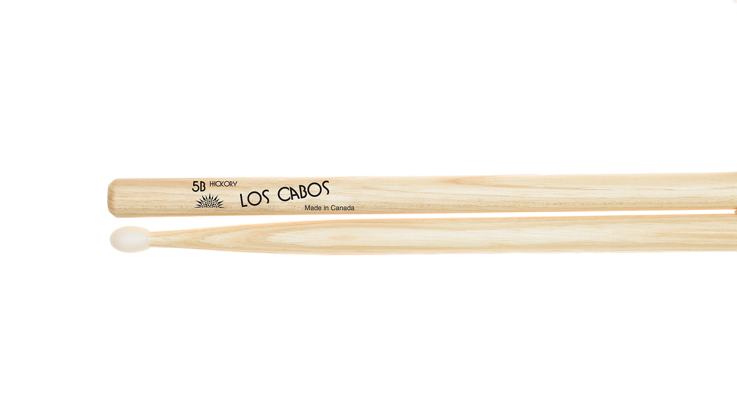 Baquetas Los Cabos White Hickory 5B punta nylon