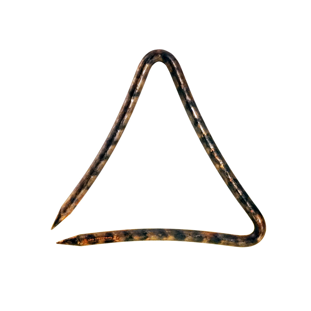 Triángulo Black Swamp Percussion doble hilera lados curvos acabado patina 6 pulgadas