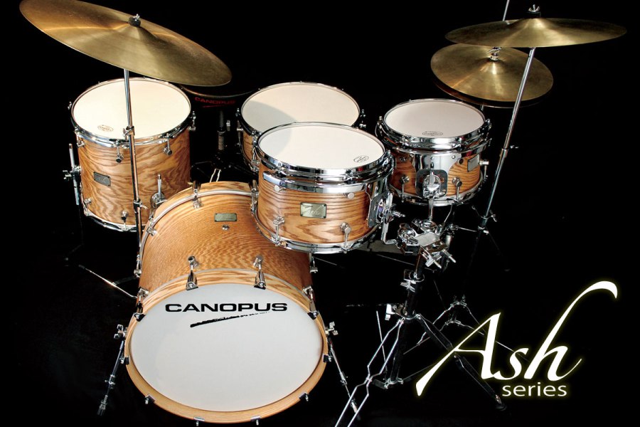 Batería Canopus Ash - shell pack, acabado Natural Grain Ash Oil, 10/14/20, sin tarola