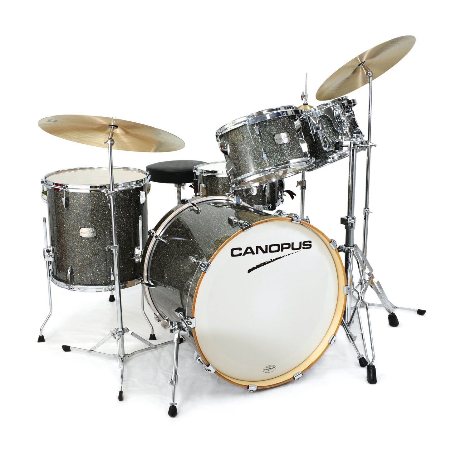 Batería Canopus Yaiba II Groove Kit - shell pack, acabado de laca Yaiba Gray Sparkle, 10/12/14/16/22, con tarola