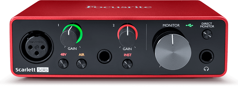 Interfaz de audio USB Focusrite Scarlett Solo 3a generación