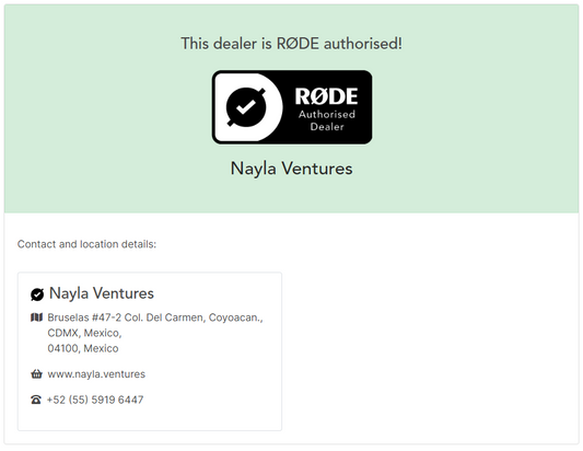 NAYLA es RØDE AUTHORISED DEALER