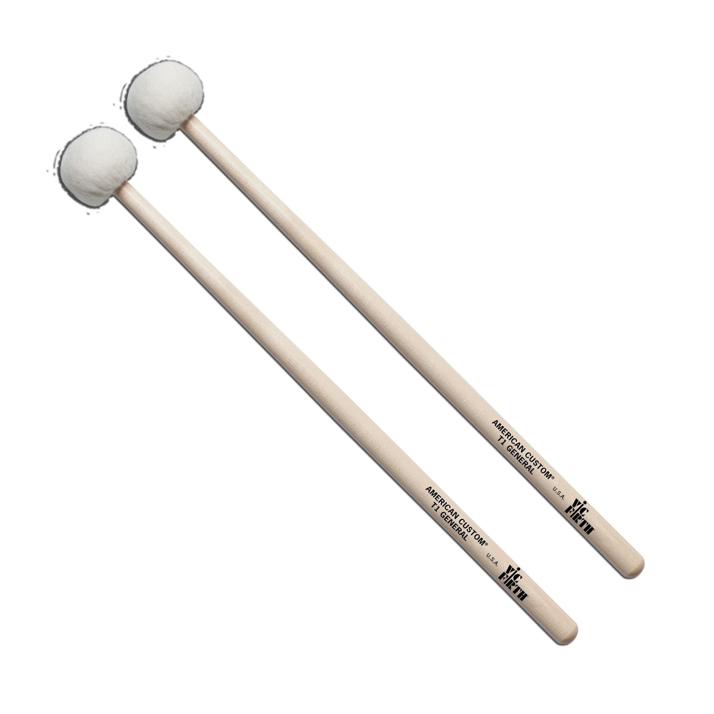 Baquetas para timbal de orquesta Vic Firth American Custom Timpani General Mallets T1 - medium/hard, propósito general, articulación rítmica