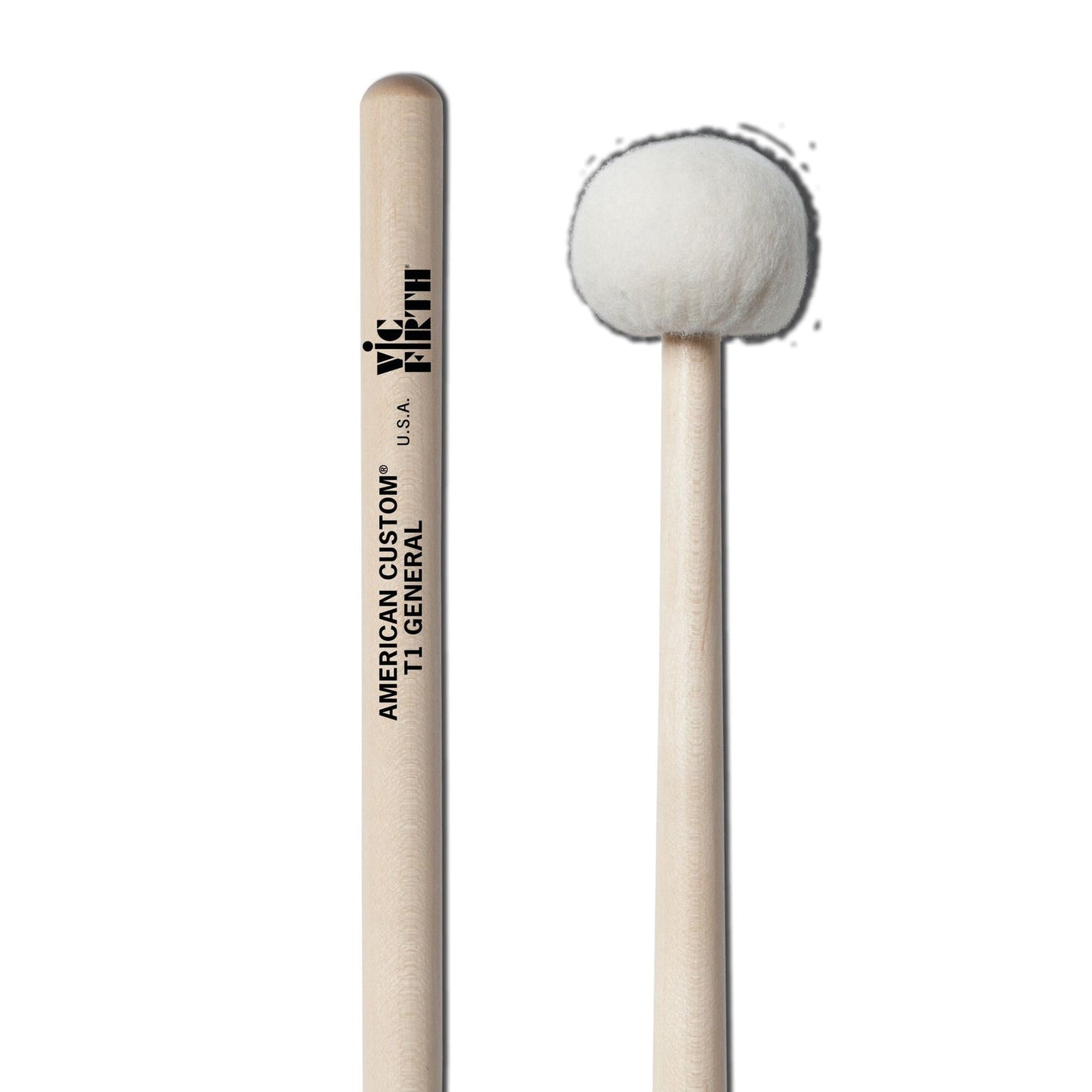 Baquetas para timbal de orquesta Vic Firth American Custom Timpani General Mallets T1 - medium/hard, propósito general, articulación rítmica