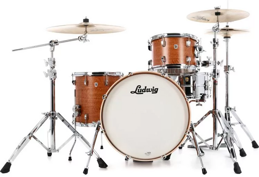 Shell pack Ludwig NeuSonic Downbeat Satin Wood 12/14/20 - sin tarola