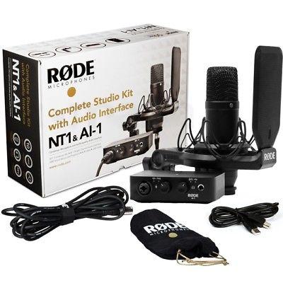 Kit de estudio con interfaz de audio RØDE NT1 + AI-1