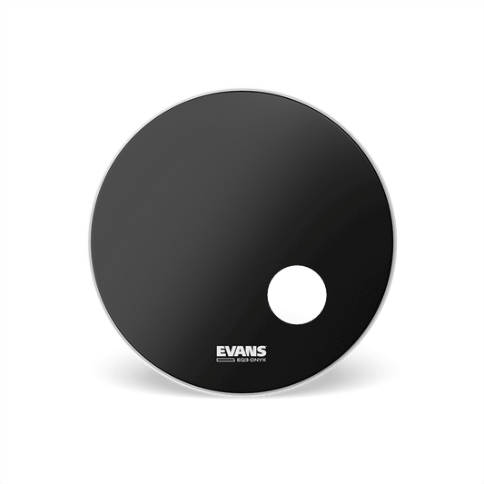 Parche resonante para bombo Evans serie EQ3 Reso Onyx BD22RONX 22 pulgadas